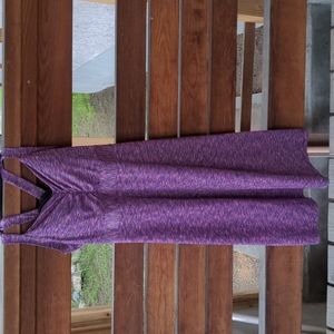 Prana dress purple print strappy shelf bra medium